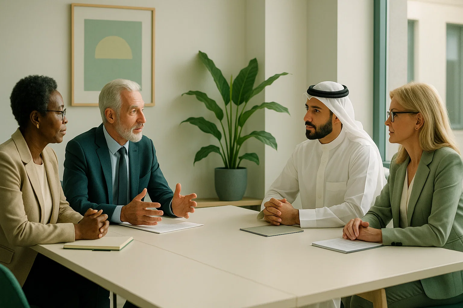 Eirnova AI consulting - strategic business meeting discussing AI implementation